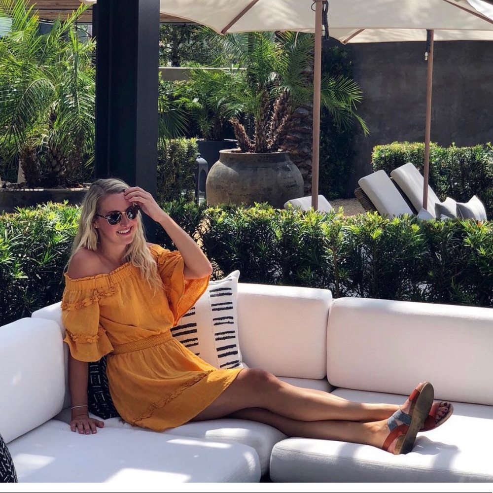Off the shoulder ruffle dress